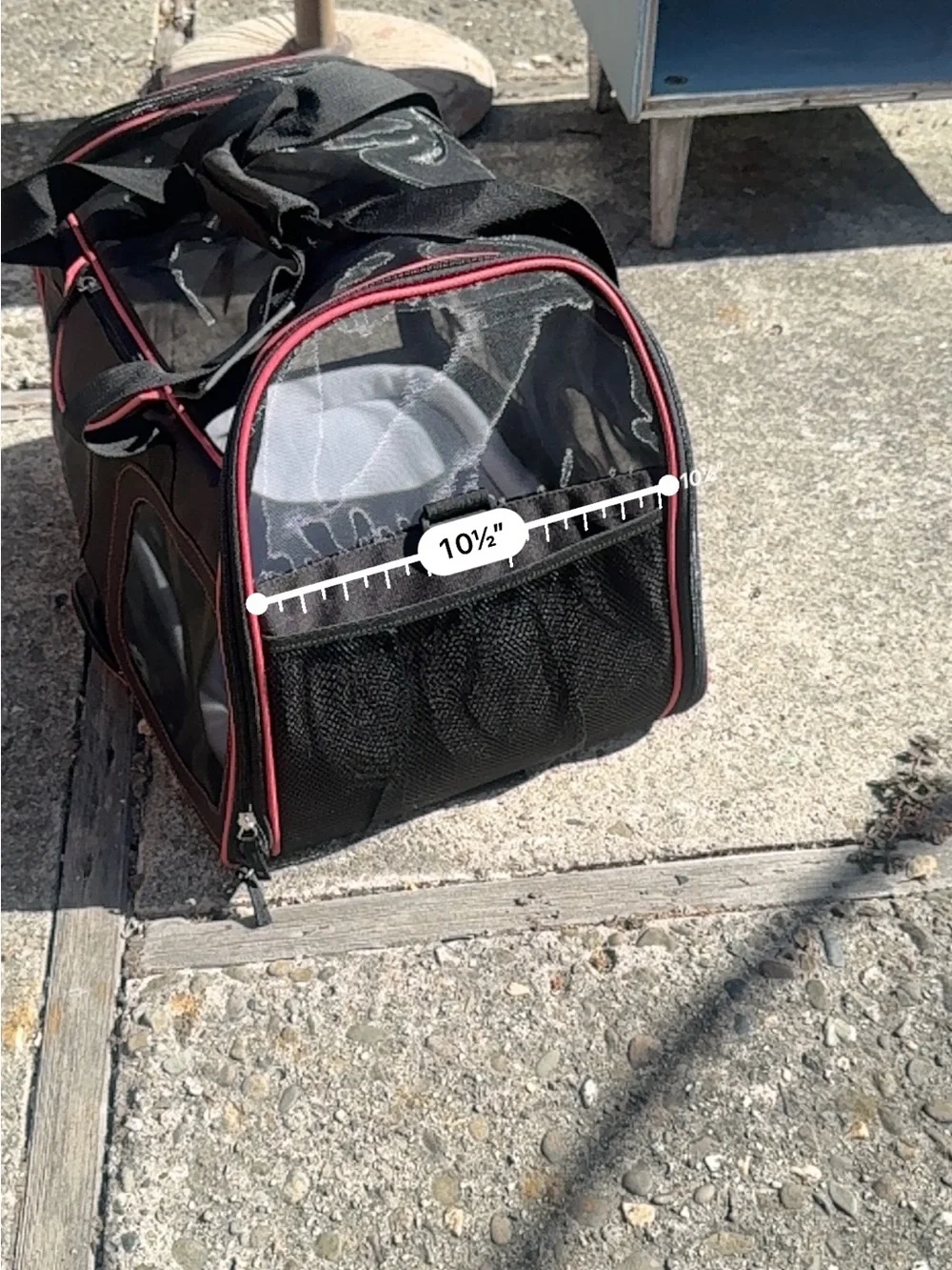 Katziela Black and Red Soft-Sided Pet Carrier for Dogs and Cats